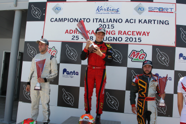 Sgrace/maranello kart and mosca get a spectacular victory in kz2 at adria's round of the italian championship